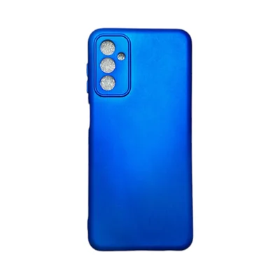 Capa Samsung M23 Silicone Aveludada Protege Câmera Colorida Capinha Anti Impacto M23:azul Metálico