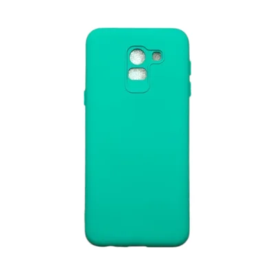 Capa Samsung J6 Silicone Aveludada Protege Câmera Colorida Capinha Anti Impacto J6:verde Água