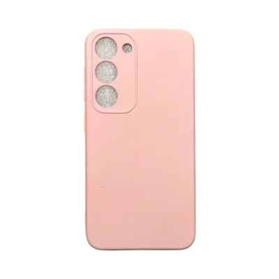 Capa Samsung S23 Silicone Aveludada Protege Ao Redor Da Câmera Colorida Case Capinha Anti Impacto S23:rosa Bebê