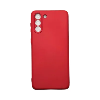 Capa Samsung S21 Plus Silicone Aveludada Protege Câmera Colorida Capinha Anti Impacto S21 Plus:vermelho