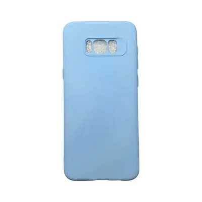 Capa Samsung S8 Plus Silicone Aveludada Protege Câmera Colorida Capinha Anti Impacto S8 Plus:azul Bebê 02