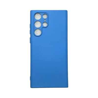 Capa Samsung S22 Ultra Silicone Aveludada Colorida Case Capinha Anti Impacto S22 Ultra:azul