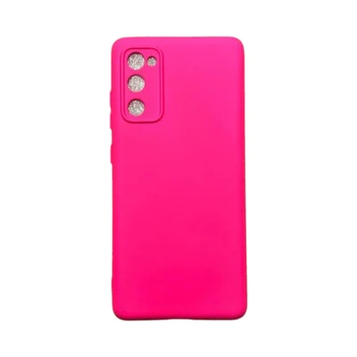 Capa Samsung S20 Fe Silicone Aveludada Protege Câmera Colorida Capinha Anti Impacto S20 Fe:pink