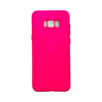 Capa Samsung S8 Plus Silicone Aveludada Protege Câmera Colorida Capinha Anti Impacto S8 Plus:pink