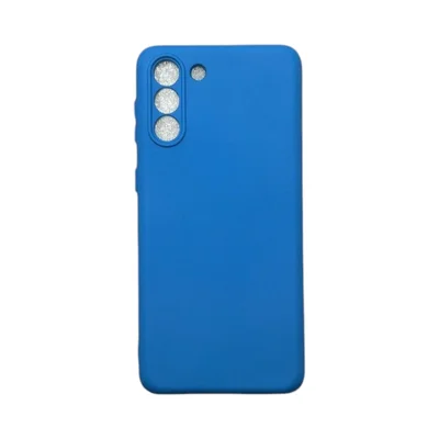 Capa Samsung S21 Plus Silicone Aveludada Protege Câmera Colorida Capinha Anti Impacto S21 Plus:azul