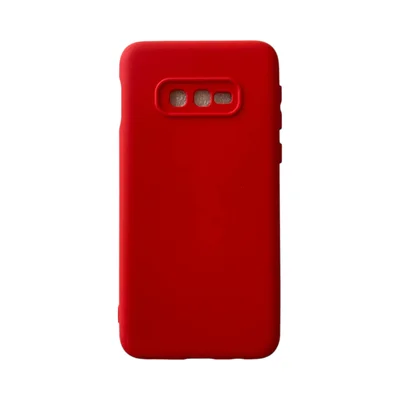 Capa Samsung S10e / S10 E Silicone Aveludada Protege Câmera Colorida Capinha Anti Impacto S10 E:vermelho