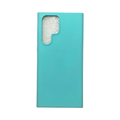 Capa Samsung S22 Ultra Silicone Aveludada Colorida Case Capinha Anti Impacto S22 Ultra:turquesa (câmera Aberta)
