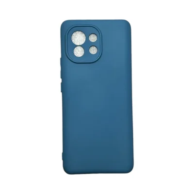 Capa Xiaomi Mi 11 Silicone Aveludada Protege Câmera Colorida Capinha Anti Impacto Mi 11:azul Escuro