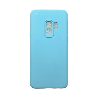 Capa Samsung S9 Silicone Aveludada Protege Câmera Colorida Capinha Anti Impacto S9:azul Bebê