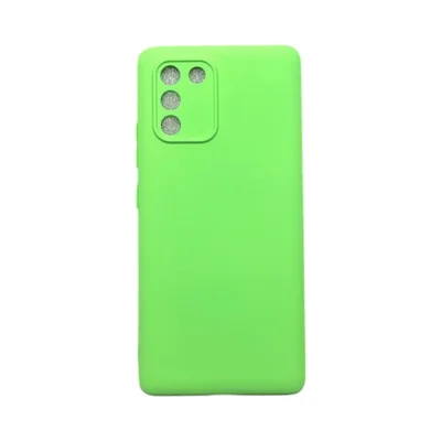 Capa Samsung S10 Lite Silicone Aveludada Protege Câmera Colorida Capinha Anti Impacto S10 Lite:verde Folha