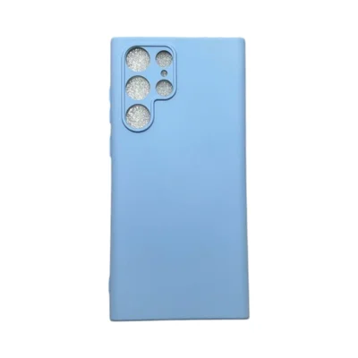 Capa Samsung S22 Ultra Silicone Aveludada Colorida Case Capinha Anti Impacto S22 Ultra:azul Bebê