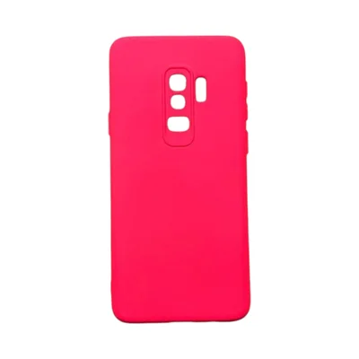 Capa Samsung S9 Plus Silicone Aveludada Protege Câmera Colorida Capinha Anti Impacto S9 Plus:rosa Shock