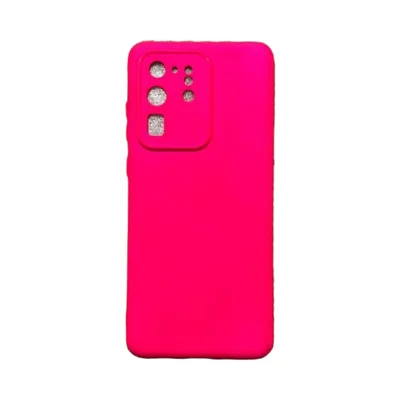Capa Samsung S20 Ultra Silicone Aveludada Protege Câmera Colorida Capinha Anti Impacto S20 Ultra:pink