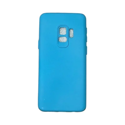 Capa Samsung S9 Silicone Aveludada Protege Câmera Colorida Capinha Anti Impacto S9:azul Céu