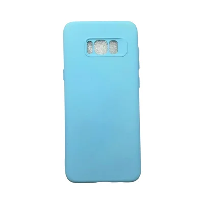 Capa Samsung S8 Plus Silicone Aveludada Protege Câmera Colorida Capinha Anti Impacto S8 Plus:azul Bebê 01