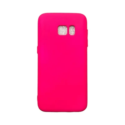 Capa Samsung S7 Normal Silicone Aveludada Protege Câmera Colorida Capinha Anti Impacto S7:pink