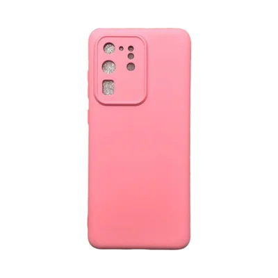 Capa Samsung S20 Ultra Silicone Aveludada Protege Câmera Colorida Capinha Anti Impacto S20 Ultra:rosa Bebê