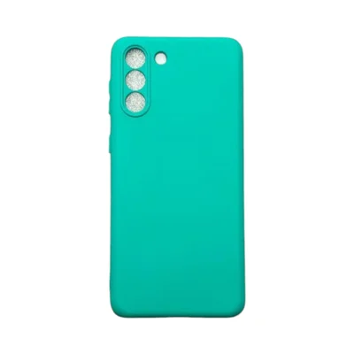 Capa Samsung S21 Plus Silicone Aveludada Protege Câmera Colorida Capinha Anti Impacto S21 Plus:verde Água