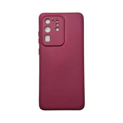 Capa Samsung S20 Ultra Silicone Aveludada Protege Câmera Colorida Capinha Anti Impacto S20 Ultra:vinho