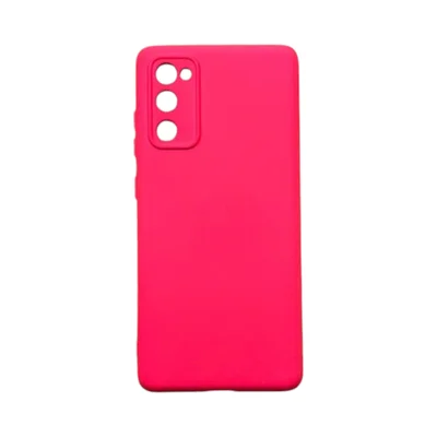 Capa Samsung S20 Fe Silicone Aveludada Protege Câmera Colorida Capinha Anti Impacto S20 Fe:rosa Shock