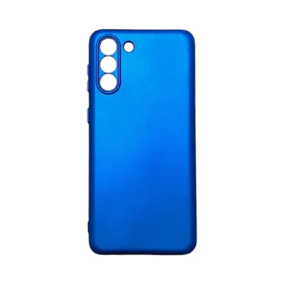 Capa Samsung S21 Plus Silicone Aveludada Protege Câmera Colorida Capinha Anti Impacto S21 Plus:azul Metálico