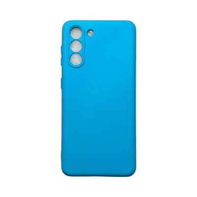 Capa Samsung S21 / S30 Silicone Aveludada Protege Câmera Colorida Capinha Anti Impacto S21:azul Céu