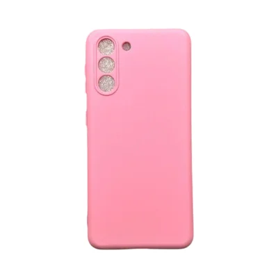 Capa Samsung S21 / S30 Silicone Aveludada Protege Câmera Colorida Capinha Anti Impacto S21:rosa Bebê
