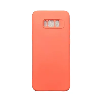 Capa Samsung S8 Plus Silicone Aveludada Protege Câmera Colorida Capinha Anti Impacto S8 Plus:salmão