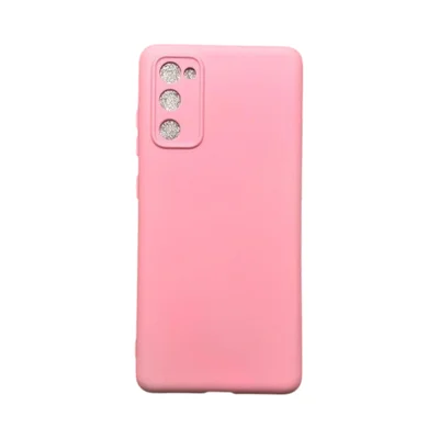 Capa Samsung S20 Fe Silicone Aveludada Protege Câmera Colorida Capinha Anti Impacto S20 Fe:rosa Bebê