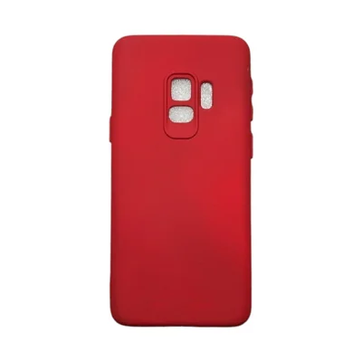 Capa Samsung S9 Silicone Aveludada Protege Câmera Colorida Capinha Anti Impacto S9:vermelho