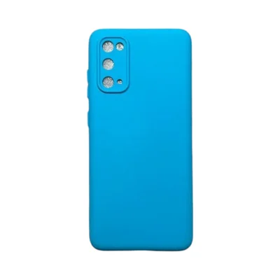 Capa Samsung S20 Silicone Aveludada Protege Câmera Colorida Capinha Anti Impacto S20:azul Céu