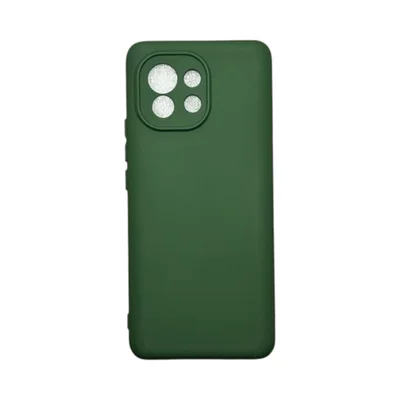 Capa Xiaomi Mi 11 Silicone Aveludada Protege Câmera Colorida Capinha Anti Impacto Mi 11:verde Escuro