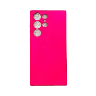 Capa Samsung S23 Ultra Protege Ao Redor Da Câmera Silicone Aveludada Colorida Case Capinha Anti Impacto S23 Ultra:pink