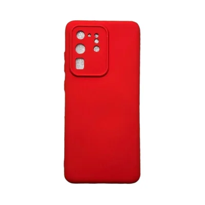 Capa Samsung S20 Ultra Silicone Aveludada Protege Câmera Colorida Capinha Anti Impacto S20 Ultra:vermelho