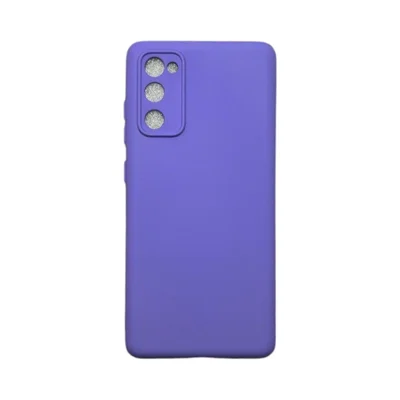 Capa Samsung S20 Fe Silicone Aveludada Protege Câmera Colorida Capinha Anti Impacto S20 Fe:roxo