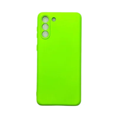 Capa Samsung S21 Plus Silicone Aveludada Protege Câmera Colorida Capinha Anti Impacto S21 Plus:verde Neon