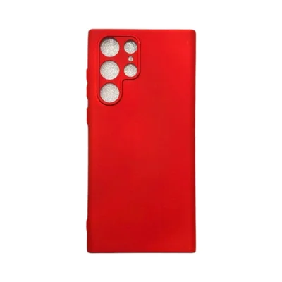 Capa Samsung S22 Ultra Silicone Aveludada Colorida Case Capinha Anti Impacto S22 Ultra:vermelho