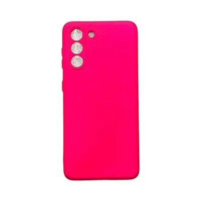 Capa Samsung S21 / S30 Silicone Aveludada Protege Câmera Colorida Capinha Anti Impacto S21:pink