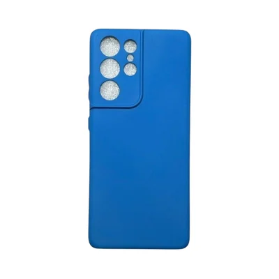 Capa Samsung S21 Ultra Silicone Aveludada Protege Câmera Colorida Capinha Anti Impacto S21 Ultra:azul