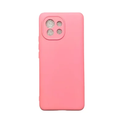 Capa Xiaomi Mi 11 Silicone Aveludada Protege Câmera Colorida Capinha Anti Impacto Mi 11:rosa Bebê