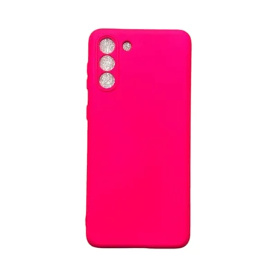 Capa Samsung S21 Plus Silicone Aveludada Protege Câmera Colorida Capinha Anti Impacto S21 Plus:pink