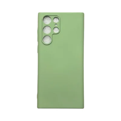 Capa Samsung S22 Ultra Silicone Aveludada Colorida Case Capinha Anti Impacto S22 Ultra:verde Bebê