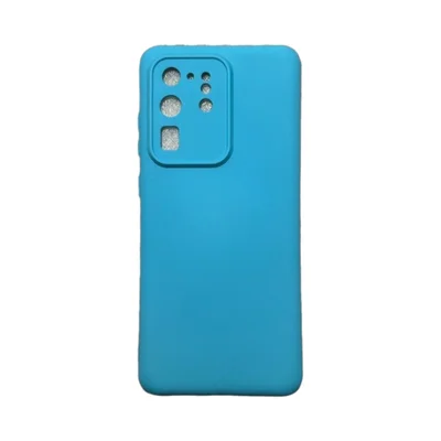 Capa Samsung S20 Ultra Silicone Aveludada Protege Câmera Colorida Capinha Anti Impacto S20 Ultra:azul Céu