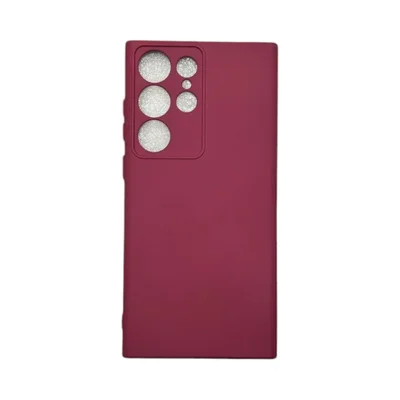 Capa Samsung S23 Ultra Protege Ao Redor Da Câmera Silicone Aveludada Colorida Case Capinha Anti Impacto S23 Ultra:vinho
