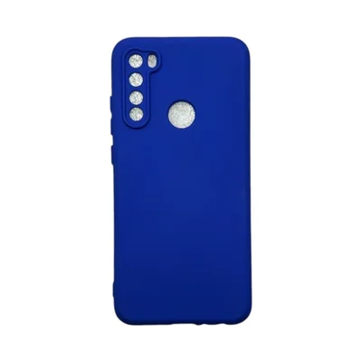 Capa Xiaomi Redmi Note 8 Silicone Aveludada Protege Câmera Colorida Capinha Anti Impacto Redmi Note 8:azul Bic