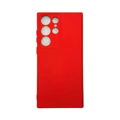 Capa Samsung S23 Ultra Protege Ao Redor Da Câmera Silicone Aveludada Colorida Case Capinha Anti Impacto S23 Ultra:vermel