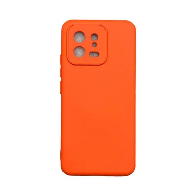 Capa Xiaomi Mi 13 5g Silicone Aveludada Protege Câmera Colorida Capinha Anti Impacto Mi 13 5g:laranja