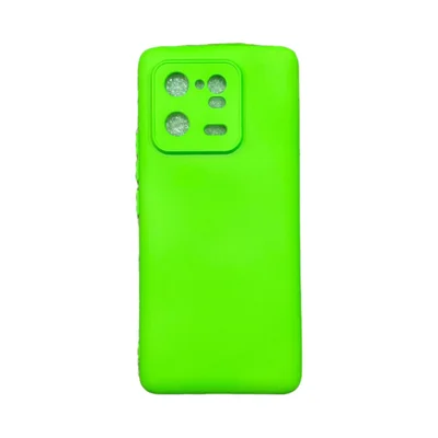 Capa Xiaomi Mi 13 Pró 5g Silicone Aveludada Protege Câmera Colorida Capinha Anti Impacto Mi 13 Pró:verde Neon