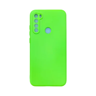 Capa Xiaomi Redmi Note 8t Silicone Aveludada Protege Câmera Colorida Capinha Anti Impacto Redmi Note 8t:verde Neon