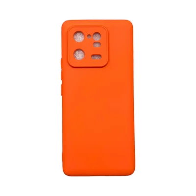 Capa Xiaomi Mi 13 Pró 5g Silicone Aveludada Protege Câmera Colorida Capinha Anti Impacto Mi 13 Pró:laranja
